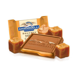 Ghirardelli Caramel Milk Chocolate Squares usa import available in the uk from the chocolate company